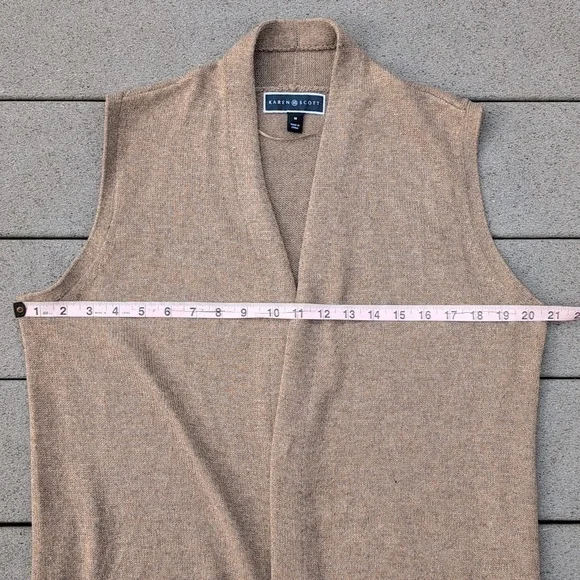 Karen Scott Open Front Sweater Vest - Picture 8 of 8
